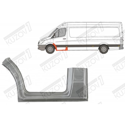Арка Передняя + Порог + 1/3 Стойки (левая) Polcar для Volkswagen CRAFTER 2006-2016 - фото